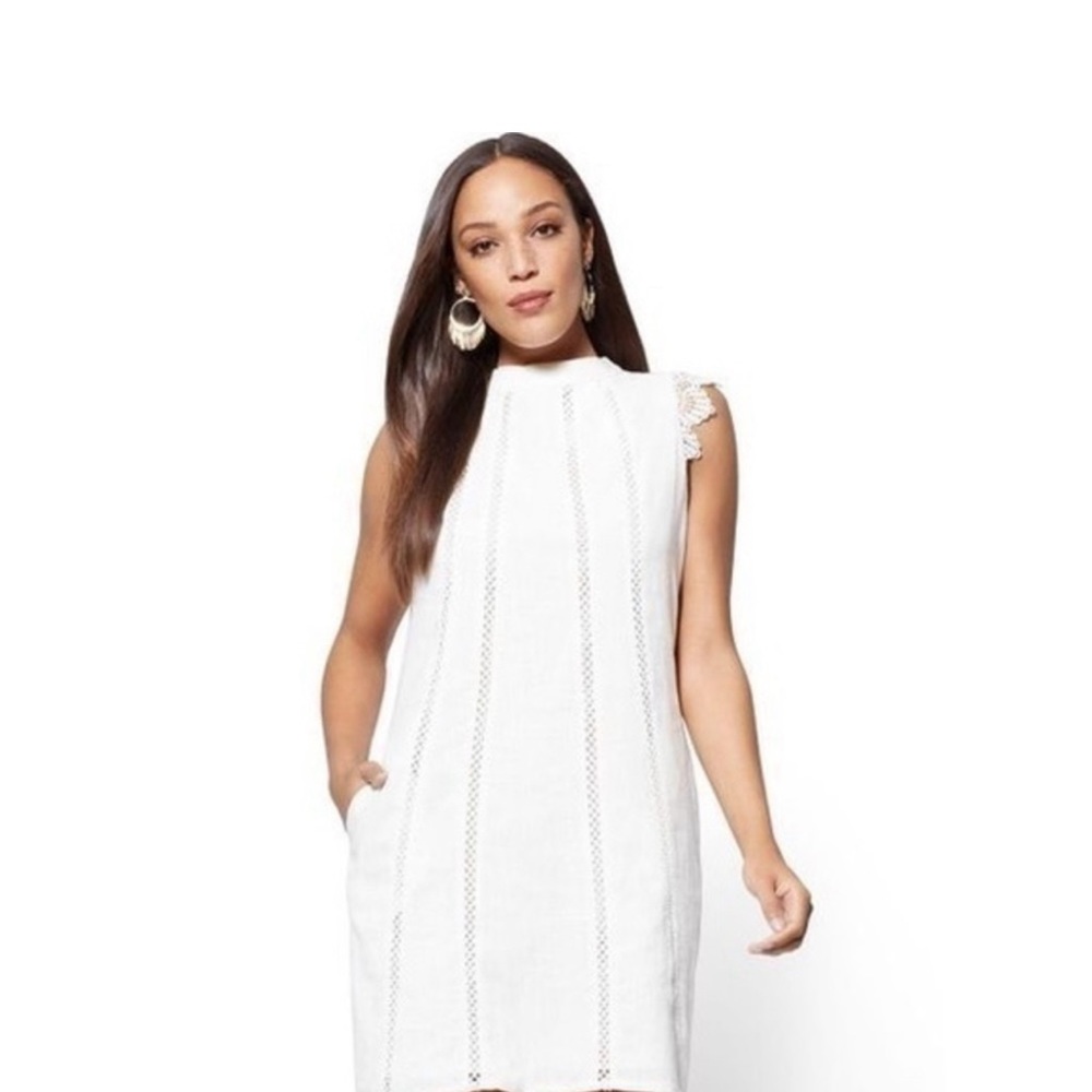 New York and company linen dress size medium